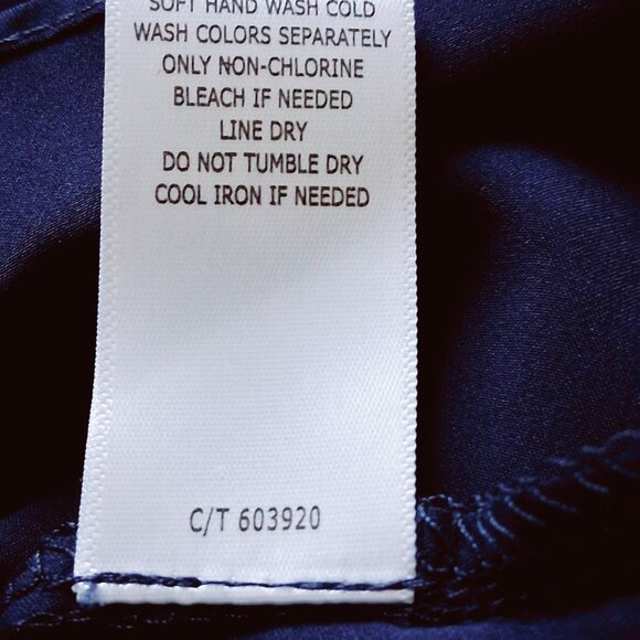 Parker Navy Blue Embossed Floral Sleeveless Dress Sz 12 NWT /B20 - Picture 11 of 11